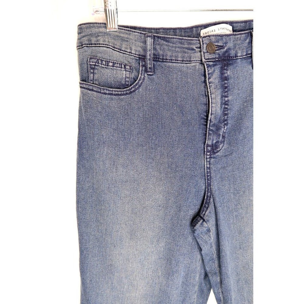 Social Standard by Sanctuary Jeans Denim Capri High Rise Blue Women's 14 EUC - Picture 2 of 12